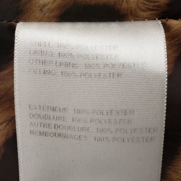 Laundry XS Black Quilted Double Zipper Leopard Jacket Womens Coat Puffer Pockets - Picture 9 of 16